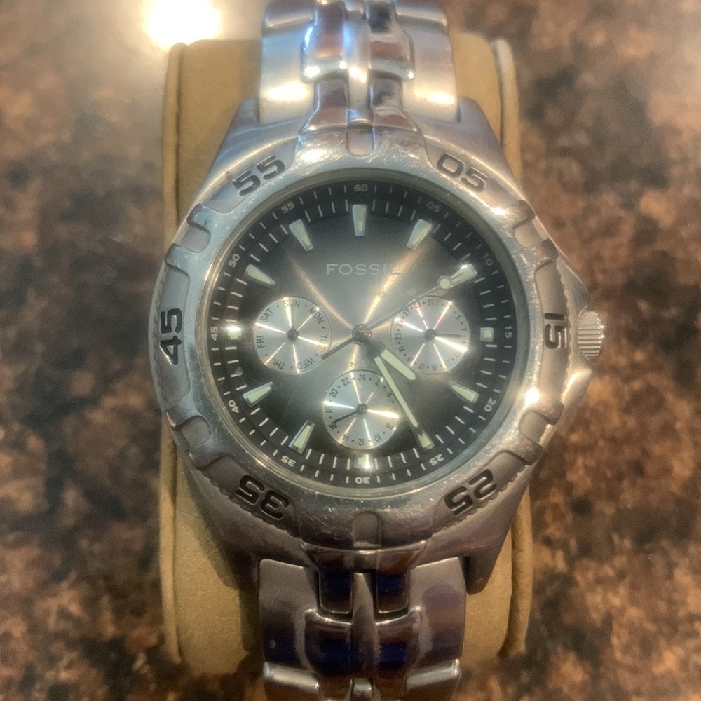 Fossil blue mens watch